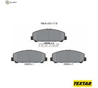 TEXTAR 2204201 Brake pad set