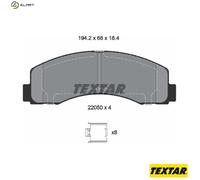 TEXTAR 2205002 Brake pad set