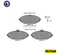 Textar Front Brake Pads Set 2207601 – Full Set of 4 with Caliper Screws for Mercedes-Benz