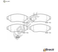 Brake pads 22087 00 703 00 BRECK for RENAULT OPEL FIAT NISSAN
