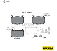 TEXTAR 2209101 Brake pad set