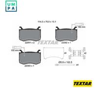 TEXTAR 2209101 Brake pad set