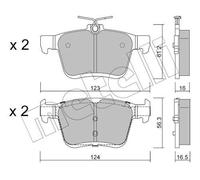 METELLI 22-0951-2 Brake pad set