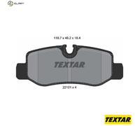 For Mercedes Genuine OE Textar Brake Pads Full Set Of 4 Rear 2210101