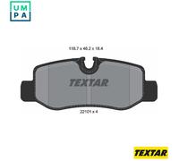 For Mercedes Genuine OE Textar Brake Pads Full Set Of 4 Rear 2210101
