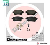 ZIMMERMANN 22104.160.2 Brake pad set