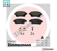 ZIMMERMANN 22104.160.2 Brake pad set
