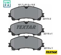 Textar Front Axle Disc Brake Pad Set 2211701 – Full Set of 4 – Fits Infiniti Nissan Renault