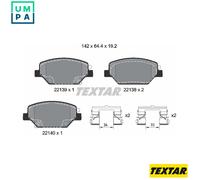 TEXTAR 2213901 Brake pad set