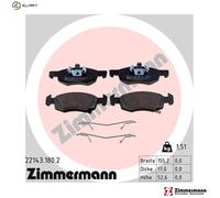 ZIMMERMANN 22143.180.2 Brake pad set