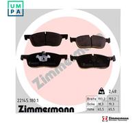 Brake pads 22145.180.1 ZIMMERMANN for JAGUAR LAND ROVER