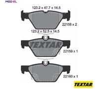 Textar 2215801 Rear Disc Brake Pad Set Fits Subaru