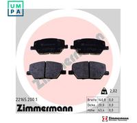 Brake pads 22165.200.1 ZIMMERMANN for JEEP FIAT ALFA ROMEO