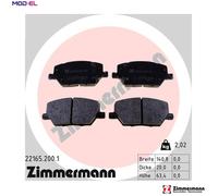 Brake pads 22165.200.1 ZIMMERMANN for JEEP FIAT ALFA ROMEO