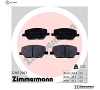Brake pads 22165.200.1 ZIMMERMANN for JEEP FIAT ALFA ROMEO