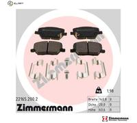 ZIMMERMANN 22165.200.2 Brake pad set