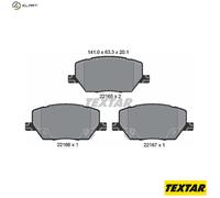 Textar Front Brake Pads Set 2216501 Genuine OE Full Set of 4 1 Year Warranty for Fiat Jeep Nissan