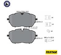 Textar 2221801 Front Disc Brake Pad Set Fits Citroen DS Peugeot