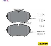 Textar 2221801 Front Disc Brake Pad Set Fits Citroen DS Peugeot