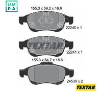 Textar Brake Pads Set Front 2224001 - Genuine OE for Fiat 500X & Jeep Renegade