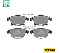 Textar Front Brake Pad Set 2226901 - Fits Ford Galaxy, Mondeo, S-Max - Full Set of 4