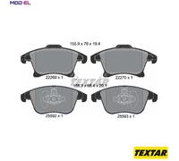 Front Brake Pad Set For Disc Fits Ford Galaxy Mondeo S-Max TEXTAR 2226901