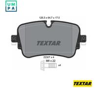 Textar Rear Brake Pad Set 2230701 - Full set of 4 + caliper screws - Fits Audi A6/A7/A8/Q7 & VW