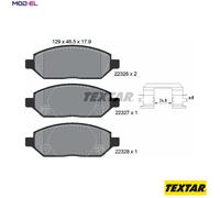 Brake Pads Full Set Of 4 Front 2232601 Textar Vauxhall