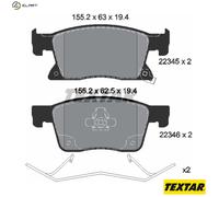Textar Brake Pads 2234501 - Front Full Set of 4 for Vauxhall