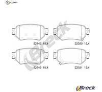 Brake Pad Set, disc brake BRECK 22349 00 704 00 For MAZDA