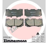 ZIMMERMANN 22353.180.1 Brake pad set