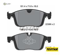 Brake Pads Full Set Of 4 Front 2238601 Textar Volvo
