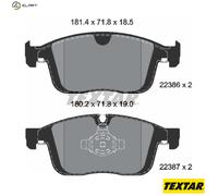 Brake Pads Full Set Of 4 Front 2238601 Textar Volvo
