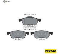 Textar Brake Pad Set 2240901 for MG ZS SUV 1.0L/1.5L