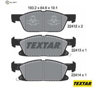 Textar Front Brake Pad Set 2241201 – Full set of 4, fits Ford Edge, Focus, Galaxy, S-Max