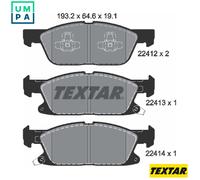 Textar Front Brake Pad Set 2241201 – Full set of 4, fits Ford Edge, Focus, Galaxy, S-Max