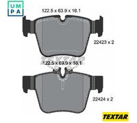 Textar Brake Pads Full Set of 4 Rear 2242301 Genuine OE