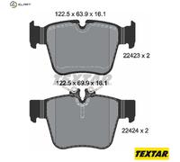 Genuine OE Textar Brake Pads Full Set Of 4 Rear 2242301