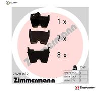 ZIMMERMANN 22491.165.2 Brake pad set