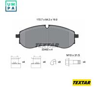 TEXTAR 2249201 Brake pad set