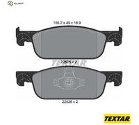 Textar 2252501 Front Disc Brake Pad Set Fits Dacia Renault