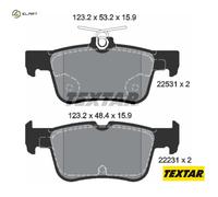 Rear Brake Pad Set For Disc Fits Ford Edge Galaxy Mondeo S-Max TEXTAR 2253101