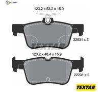 Textar Genuine OE Rear Brake Pad Set 2253101 - Fits Ford Edge, Galaxy, Mondeo, S-Max