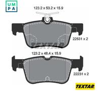 Textar Genuine OE Rear Brake Pad Set 2253101 - Fits Ford Edge, Galaxy, Mondeo, S-Max