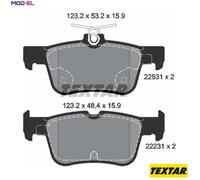 Textar Genuine OE Rear Brake Pad Set 2253101 - Fits Ford Edge, Galaxy, Mondeo, S-Max