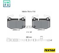 TEXTAR 2254201 Brake pad set