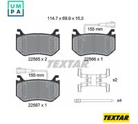 TEXTAR 2256501 Brake pad set