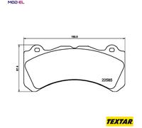 TEXTAR 2258501 Brake pad set