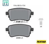 TEXTAR 2258801 Brake pad set