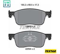 TEXTAR 2259301 Brake pad set